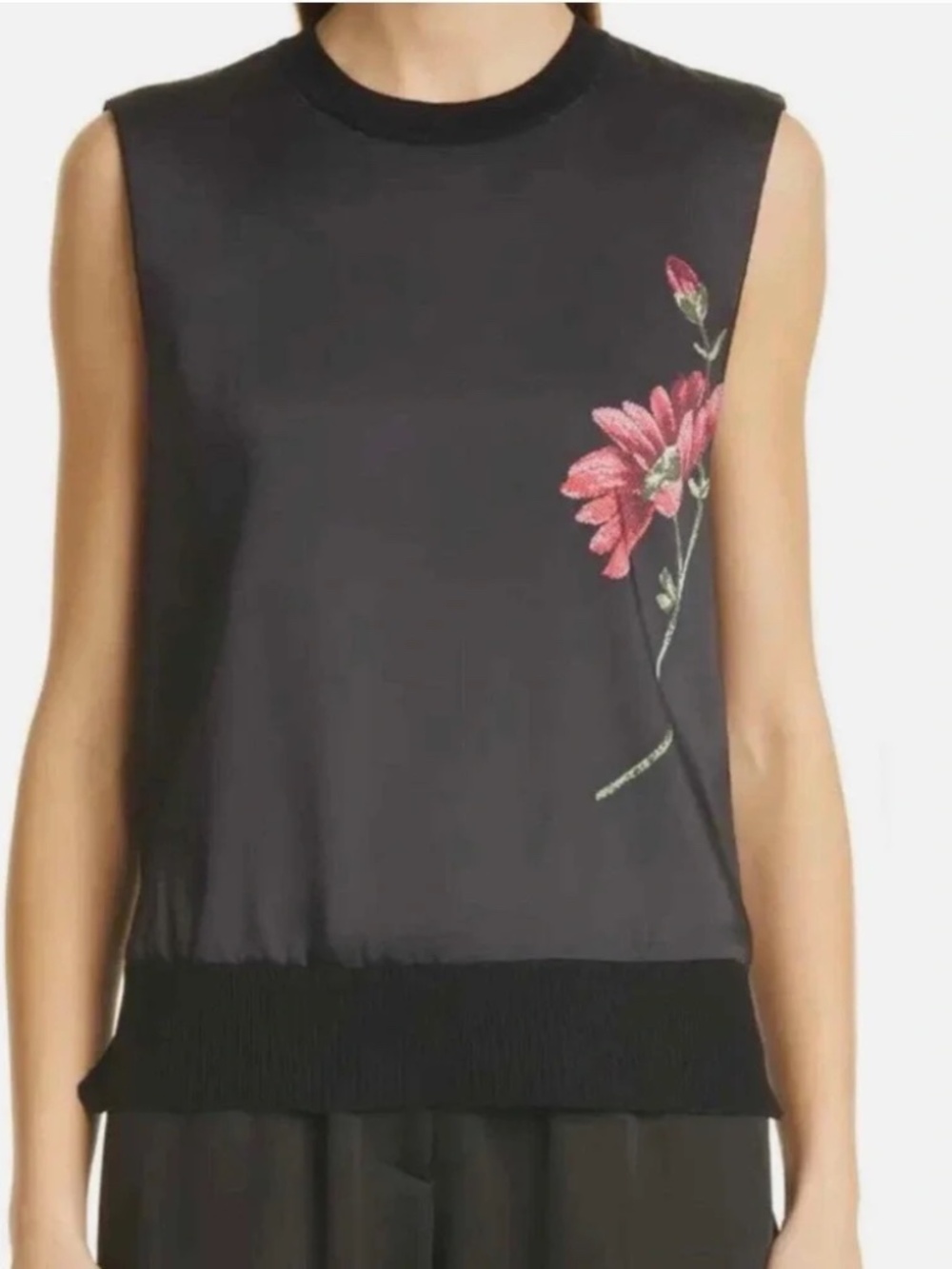 Aden Lippes Print Silk & Wool Shell NWT (damage)